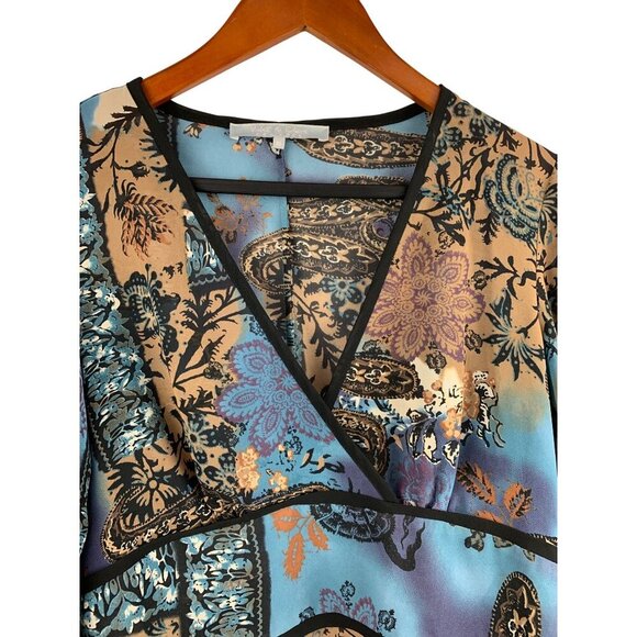 Violet & Claire Womens Multicolor Printed Blouse Size M - Picture 3 of 5